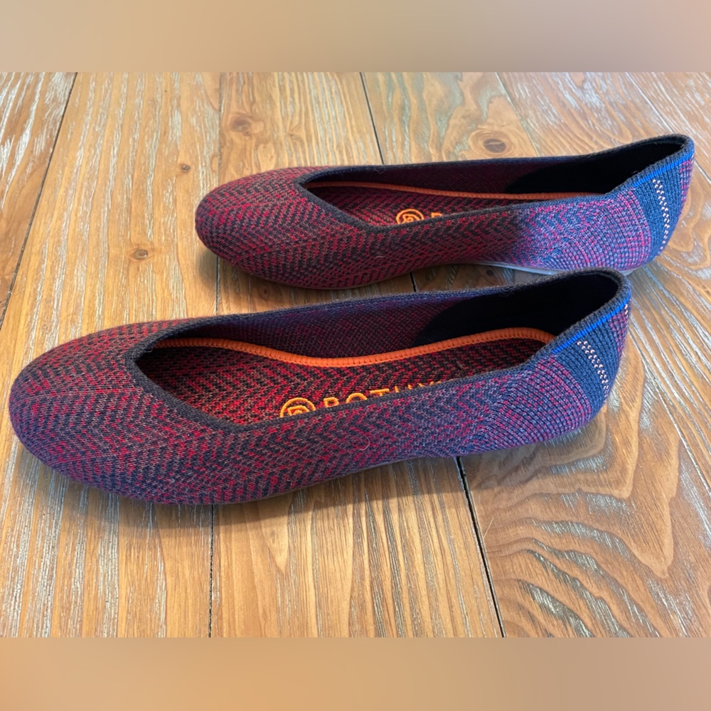 Rothy's Bordeaux Herringbone Patterned Merino Woo… - image 5